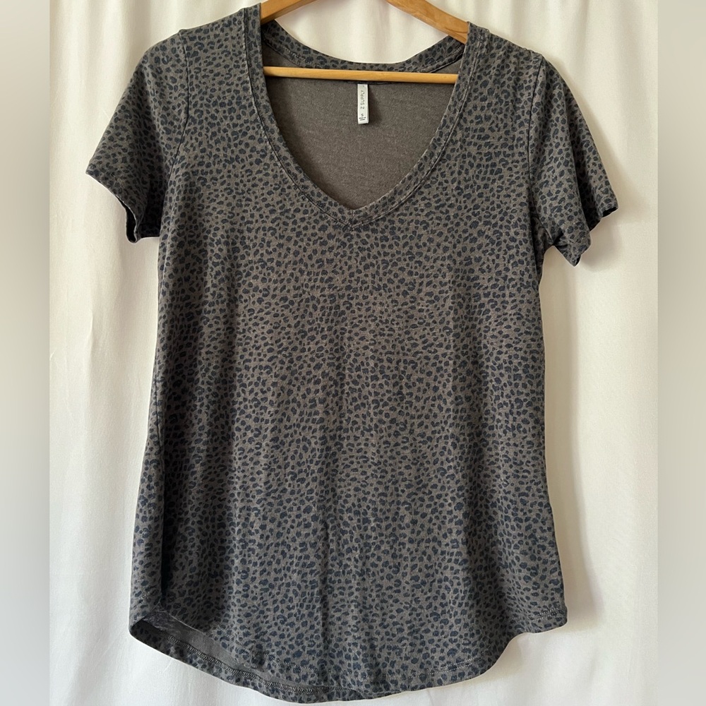 Z Supply V-neck Animal Print T-shirt, S